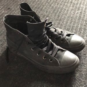All black high top converse